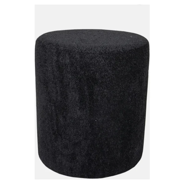 Beylerbeyi Lines Teddy Kumaş Black Puf - Görsel 2