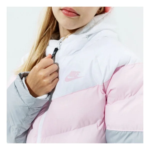 Nike Sportswear Synthetic-Fill Cu9157 Kapüşonlu Çocuk Şişme Mont - Görsel 4