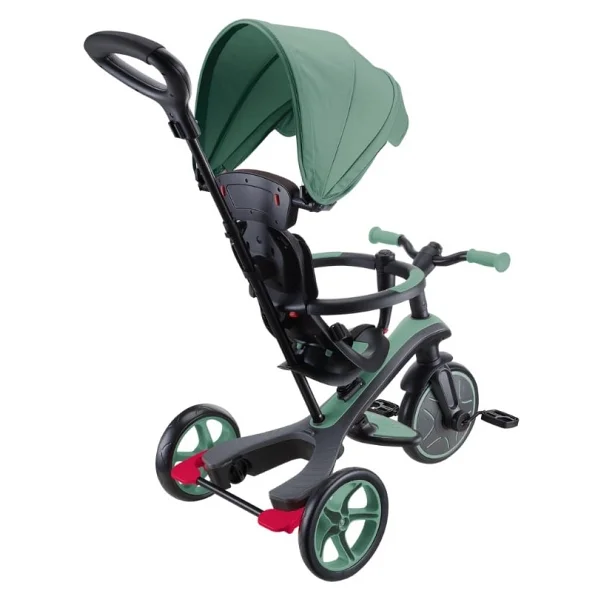Globber Explorer Trike 4 İn 1 Zeytin Yeşili Bebek Bisikleti - Görsel 3