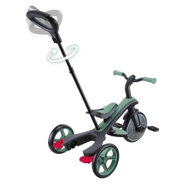 Globber Explorer Trike 4 İn 1 Zeytin Yeşili Bebek Bisikleti - Görsel 4