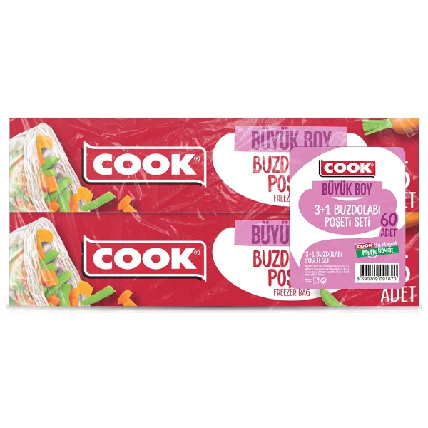 Cook Buzdolabı Poşeti Büyük Boy 30X45Cm - Görsel 3