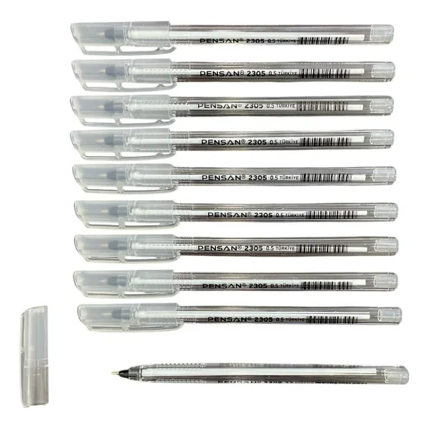 Pensan 2305 İğne Uçlu 0.5 Mm Üçgen Gövde Siyah - 10 Adet - Görsel 2