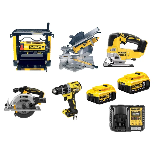 Dewalt Dw733 + D27111 + Dcs334nt + Dcs565nt + Dcd791nt + 2 X 5 Ah Akü + Şarj Cihazı - Görsel 2