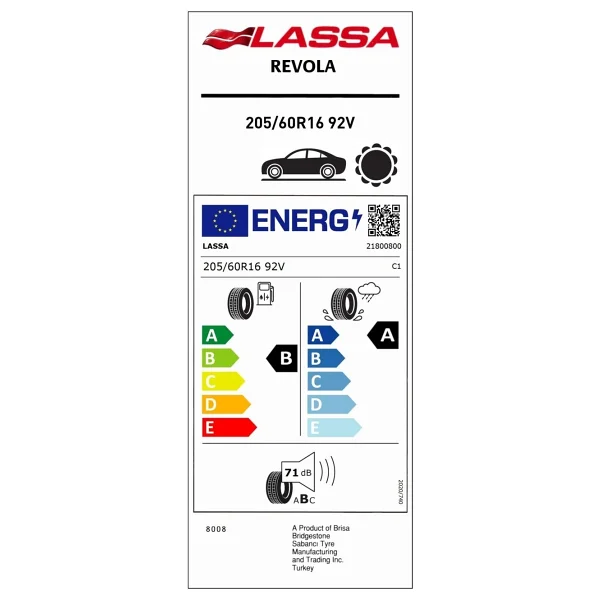 Lassa Revola 205/60 R16 92v Yaz Lastiği - 2025 - Görsel 2
