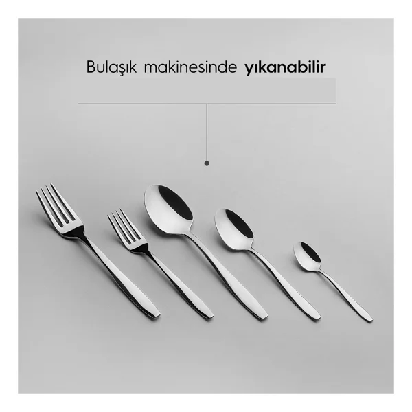 Nehir Sahra 60 Parça 12 Kişilik Çatal Kaşık Takımı - Görsel 3