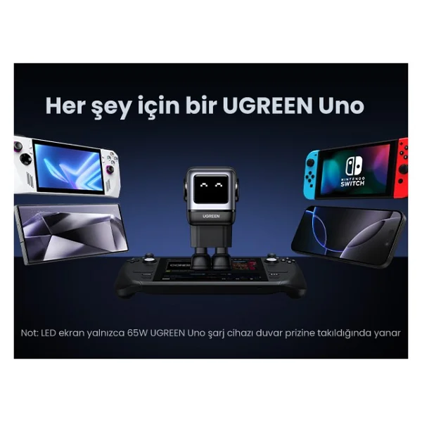Ugreen Nexode Rg Gri 65 W Robot Hızlı Şarj Adaptörü - Görsel 9