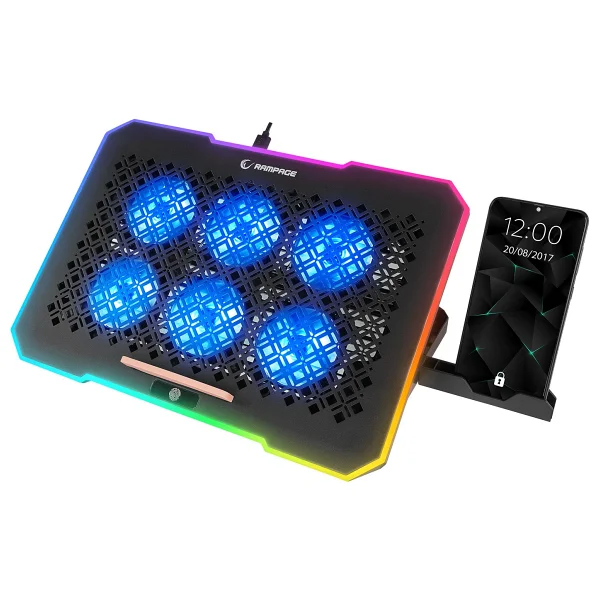 Rampage Freez S48 RGB 6 Fanlı 15.6" Laptop Soğutucu - Görsel 7
