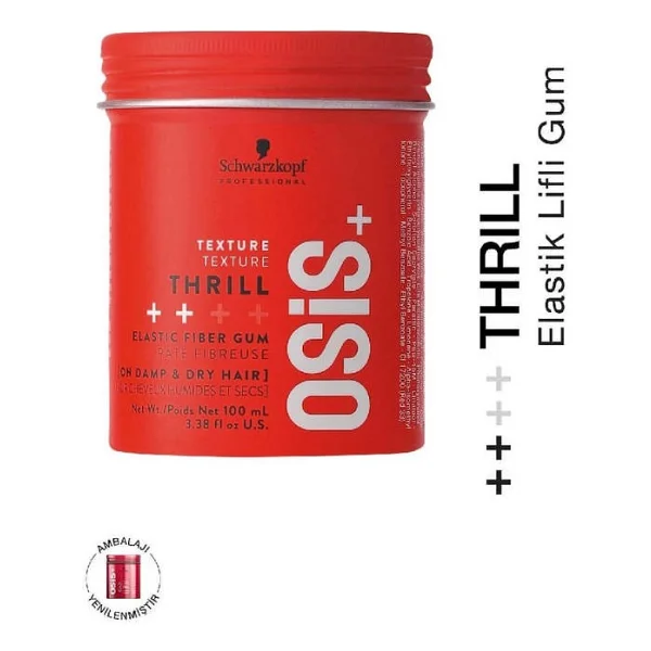 Osis Thrill Elastik Lifli Gum Şekillendirici Orta Tutuş 100ml Parlaklık Veren Gum Wax 11 - Görsel 4