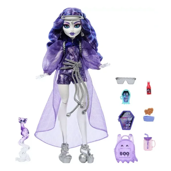 Monster High Acayip Havalı Arkadaşlar Specta Vondergeist Bebek Hxh77 - Görsel 6