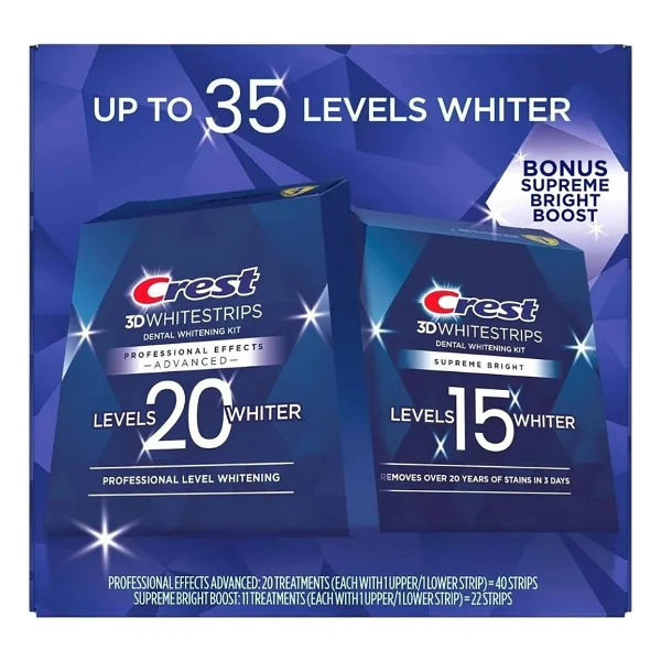 Crest 3d Whitestrips Level 20 + Level 15 Set - Görsel 3