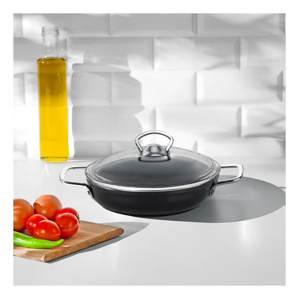 Nehir Titanium Siyah 18 Cm Kapaklı Sahan - Görsel 5