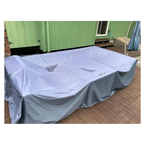Autolion Kalın Bahçe Mobilya Brandası Masa Sandalye Koruma Örtüsü Premium - 160x160x80 - Gri - Görsel 3