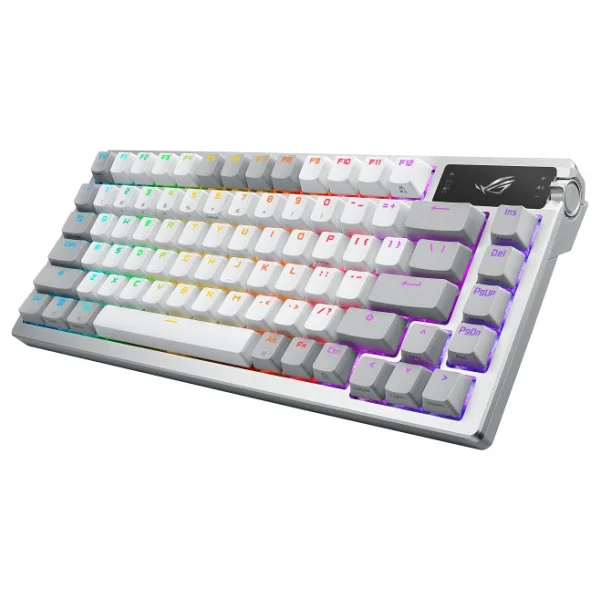 Asus Rog Azoth Beyaz RGB %75 Tkl Nx Switch Kablolu/Kablosuz Mekanik Oyuncu Klavyesi - Görsel 2