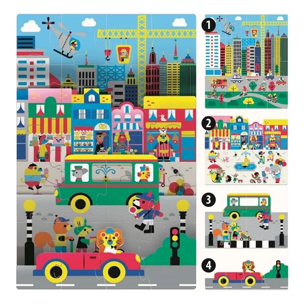Headu Playrama The City Puzzle - Görsel 2