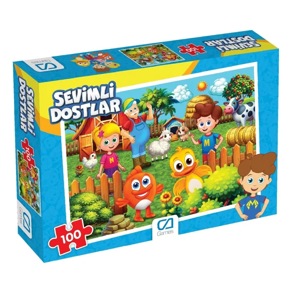 Ca Games Sevimli Dostlar Lisanslı 100 Parça 34x24cm Çocuk Puzzle Yapboz Serisi - Görsel 3