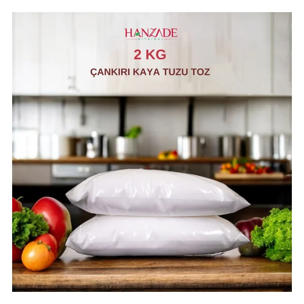 Hanzade Bitkisel 84 Mineralli Doğal Çankırı Kristal Toz Kaya Tuzu 2 Kg - Görsel 2