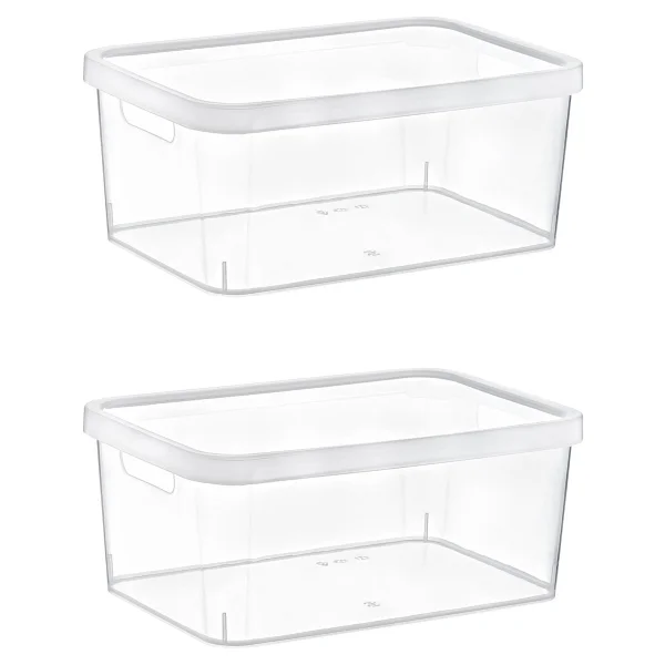Smartware 2'li Set Stafi Çok Amaçlı Kapaklı Kutu Şeffaf 4,5 Lt - Görsel 4
