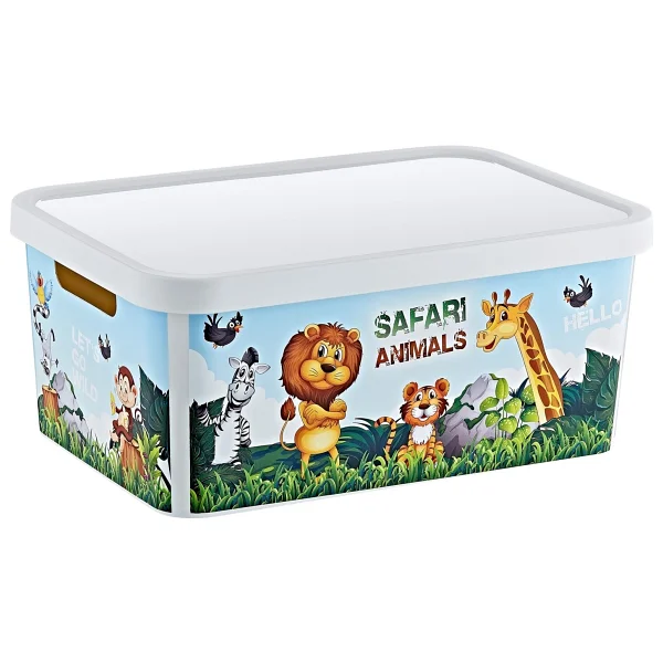 Smartware Stafi Desenli Çok Amaçlı Kapaklı Kutu 4,5 Lt - Rainbow - Görsel 9