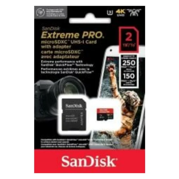 SanDisk Extreme Pro SDSQXCD-2T00-GN6MA UHS-I A2 V30 2 TB Micro SD Kart - Görsel 2