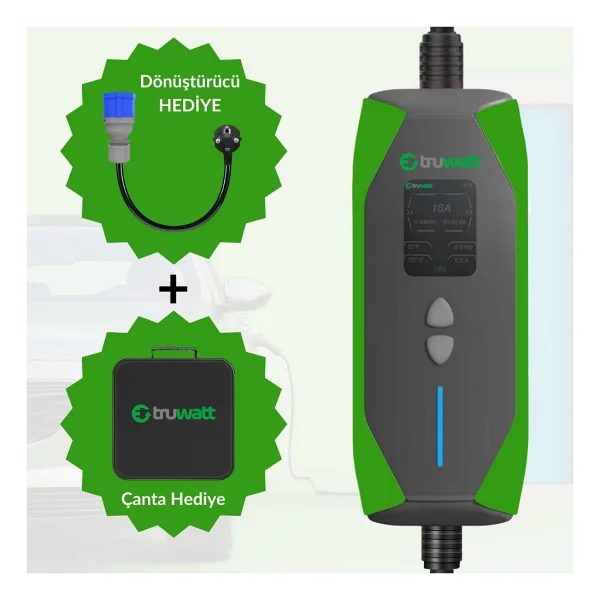Truwatt Zt305 7 Kw 5 M Taşınabilir Elektrikli Araç Şarj İstasyonu - Görsel 2