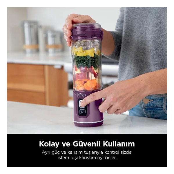 Ninja Blast Bc151eupr Mor Şarjlı Smoothie Blender - Görsel 4