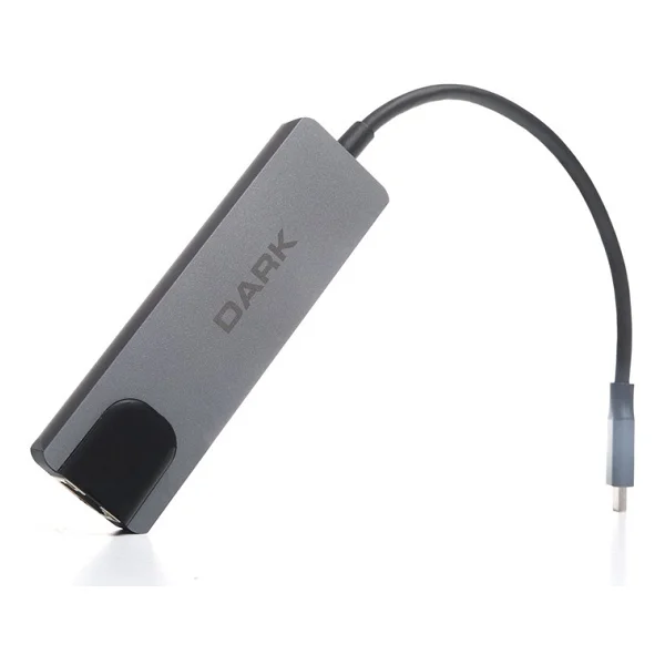 Dark 5'i 1 Arada USB 3.1 Type-C To Ethernet / Hdmı / USB 3.0 - USB 2.0 / USB-C Pd 65w MacBook Pro/Air & Notebook/Ultrabook İçin Port Çoklayıcı Hub - Görsel 3