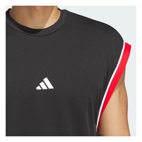 Adidas Basketball All-World Sıfır Kol Bisiklet Yaka Erkek Spor Tişört - Görsel 4