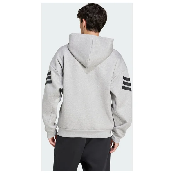 Adidas Future Icons 3-Stripes Full-Zip Jd4828 Gri Erkek Eşofman Üstü - Görsel 2