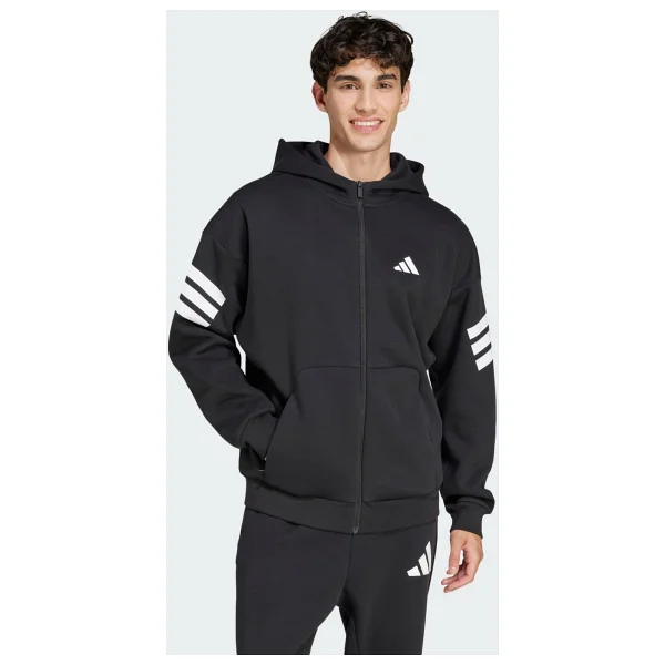 Adidas Future Icons 3-Stripes Full-Zip Jd4827 Siyah Erkek Eşofman Üstü - Görsel 10