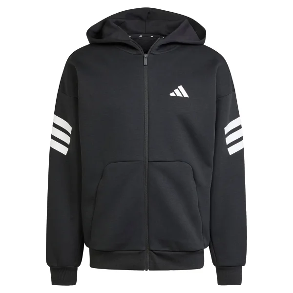 Adidas Future Icons 3-Stripes Full-Zip Jd4827 Siyah Erkek Eşofman Üstü - Görsel 3