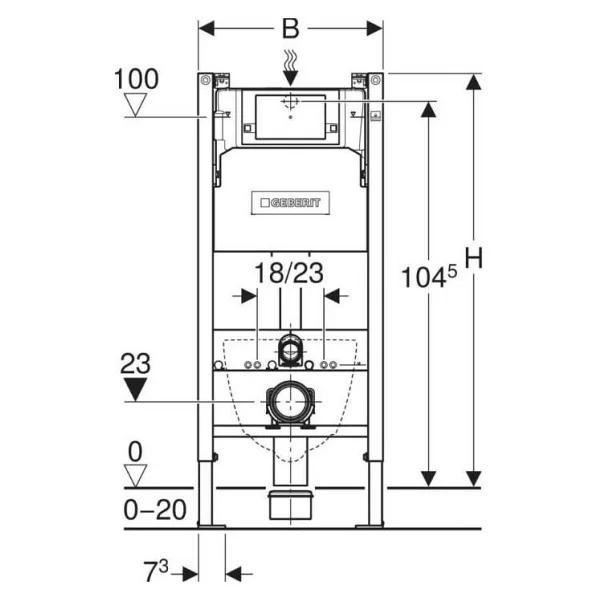 Geberit Gömme Rezervuar Alpha - 12 Cm - Duofix - 112 Cm - 458.233.00.2 - Görsel 2