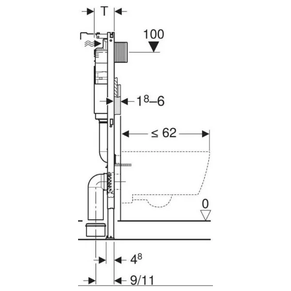 Geberit Gömme Rezervuar Alpha - 12 Cm - Duofix - 112 Cm - 458.233.00.2 - Görsel 3