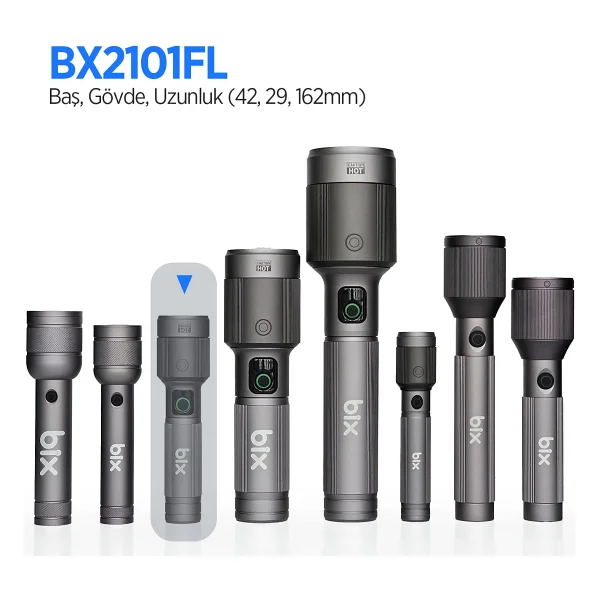 Bix Bx2101fl 1450 Lümen LED Şarjlı El Feneri - Görsel 2