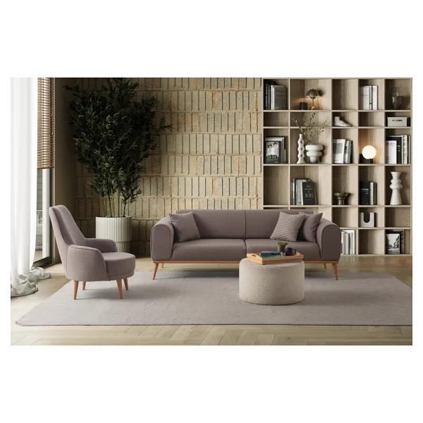 Edsy Home Rebull 3+1 Koltuk Takımı Kahverengi - Görsel 2
