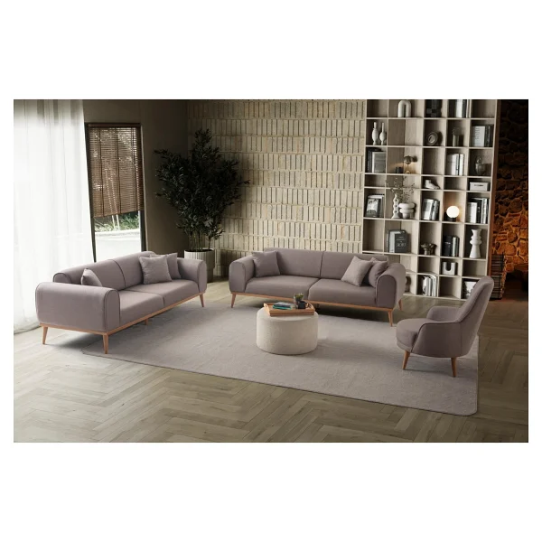 Edsy Home Rebull 3+3+1 Koltuk Takımı Kahverengi - Görsel 6