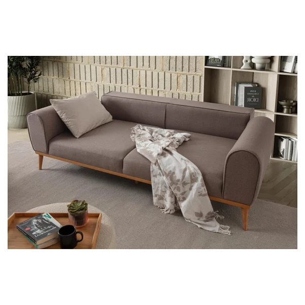 Edsy Home Rebull 3+3+1 Koltuk Takımı Kahverengi - Görsel 4