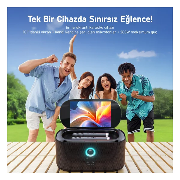 Ikarao Shell S1 Partybox RGB Bluetooth Hoparlör - Görsel 4