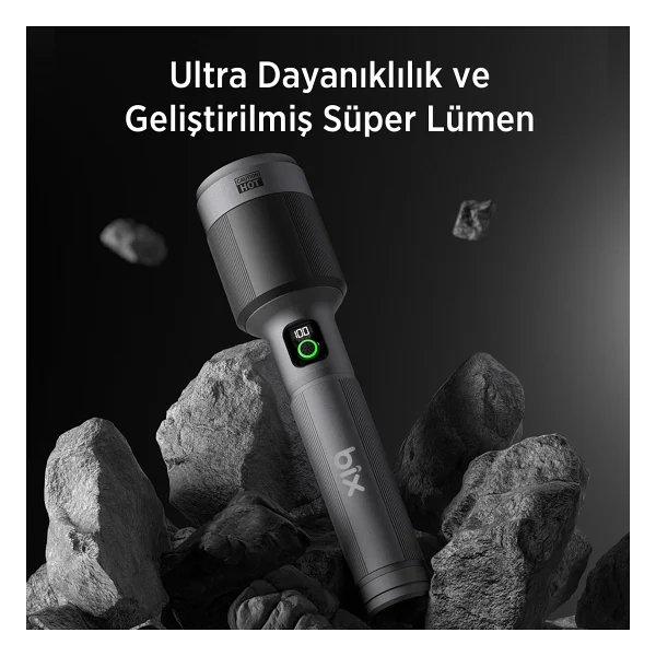 Bix Bx5102fl 3000 Lümen LED Şarjlı El Feneri - Görsel 5