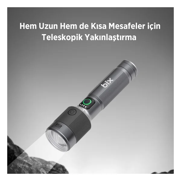 Bix Bx2101fl 1450 Lümen LED Şarjlı El Feneri - Görsel 6