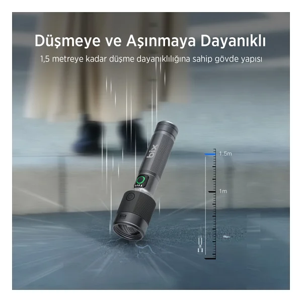 Bix Bx2101fl 1450 Lümen LED Şarjlı El Feneri - Görsel 7