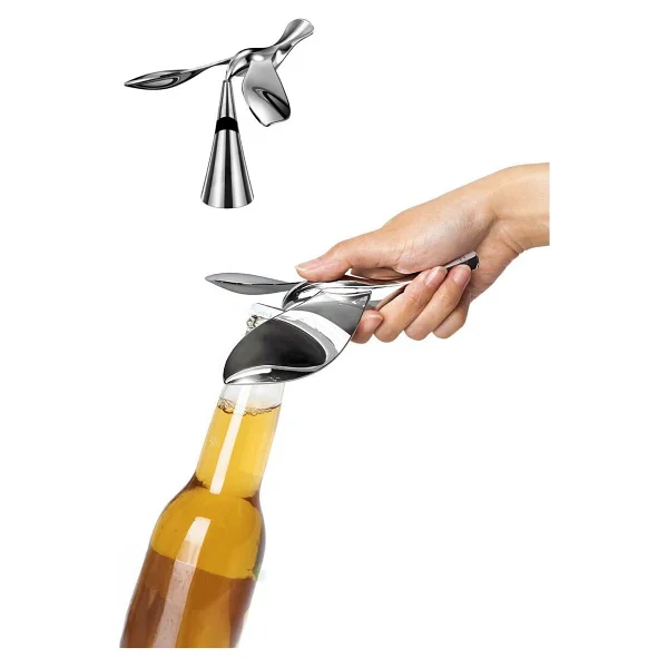 Silver Uçan Kuş Şişe Ve Bira Açacağı Cin964 - Gri - Görsel 2