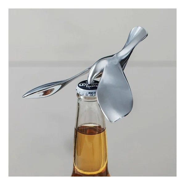 Silver Uçan Kuş Şişe Ve Bira Açacağı Cin964 - Gri - Görsel 3