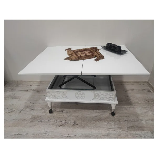 Aras 5 Kademeli Tekerlekli Akıllı Sihirli Orta Sehpa 60x90 - Görsel 4