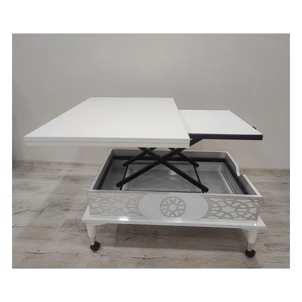 Aras 5 Kademeli Tekerlekli Akıllı Sihirli Orta Sehpa 60x90 - Görsel 5