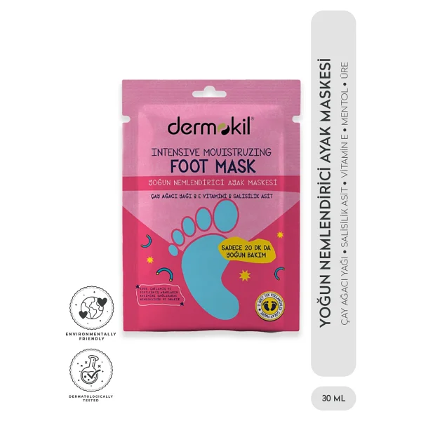 Dermokil Yoğun Nemlendirici Ayak Maskesi 30 Ml - Görsel 7