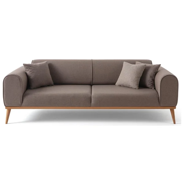 Edsy Home Rebull 3+3+1 Koltuk Takımı Kahverengi + Sütlü Kahve - Görsel 4