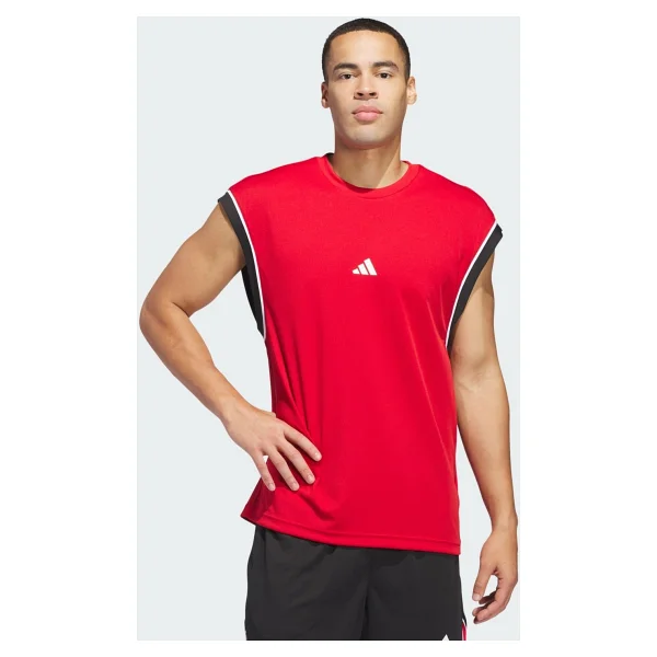 Adidas Basketball All-World Sıfır Kol Bisiklet Yaka Erkek Spor Tişört - Görsel 6
