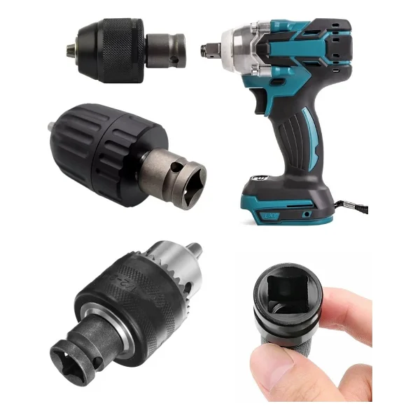 Depolife Torklu Somun Sıkma Bijon Sökme Darbeli Matkap İçin Bits Adaptörü 4lü Set Yaylı Ağır Hizmet Mandreni - Görsel 3