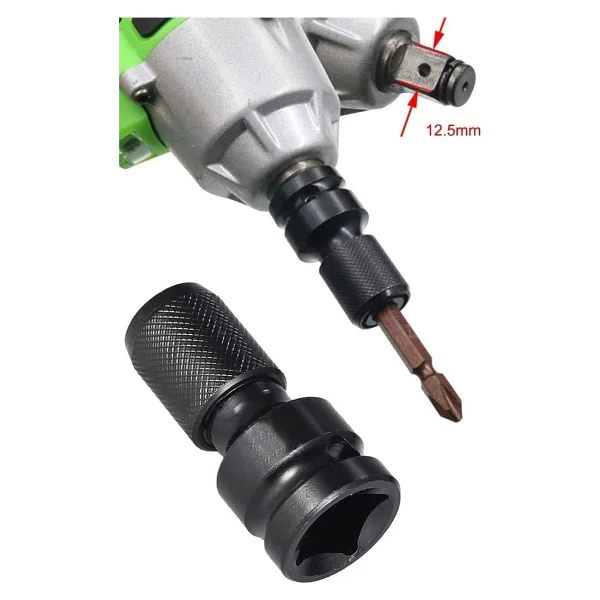 Depolife Torklu Somun Sıkma Bijon Sökme Darbeli Matkap İçin Bits Adaptörü 4lü Set Yaylı Ağır Hizmet Mandreni - Görsel 5