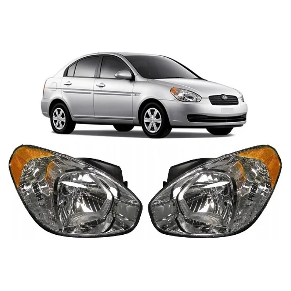 Far Takım Sağ + Sol Sarı Sinyalli Elektrikli Hyundaı Accent Era 2006-2011 - Görsel 2